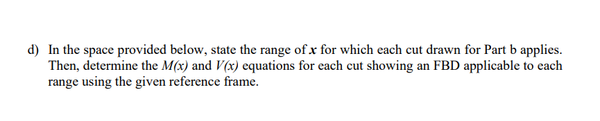 Solved a) In the space provided below, draw the FBD for the | Chegg.com