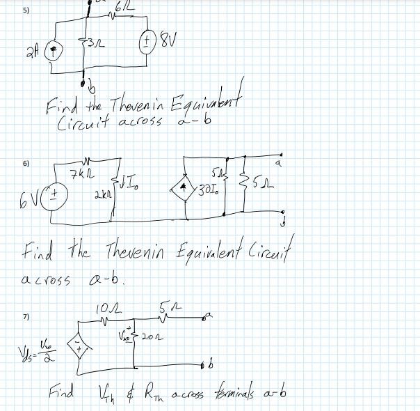 Solved Find the Theven in Equivatent Circuit across a−b Find | Chegg.com