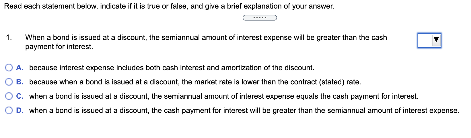Solved Read each statement below, indicate if it is true or | Chegg.com