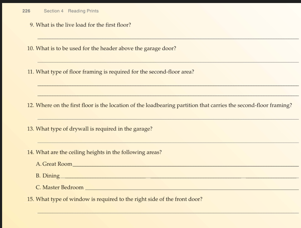 I need al the answers for construction class: | Chegg.com