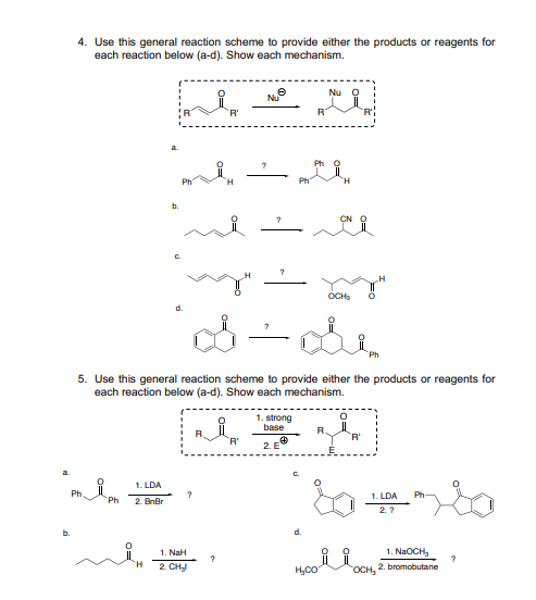 Solved 4. Use this general reaction scheme to provide either | Chegg.com