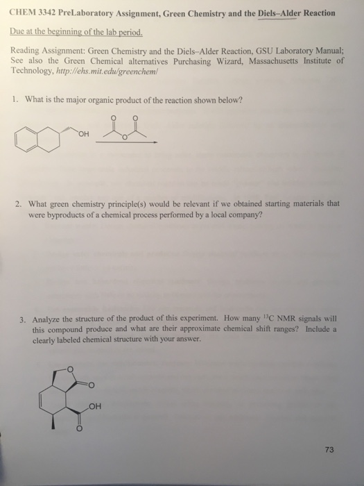 Organic chemistry assignment answers