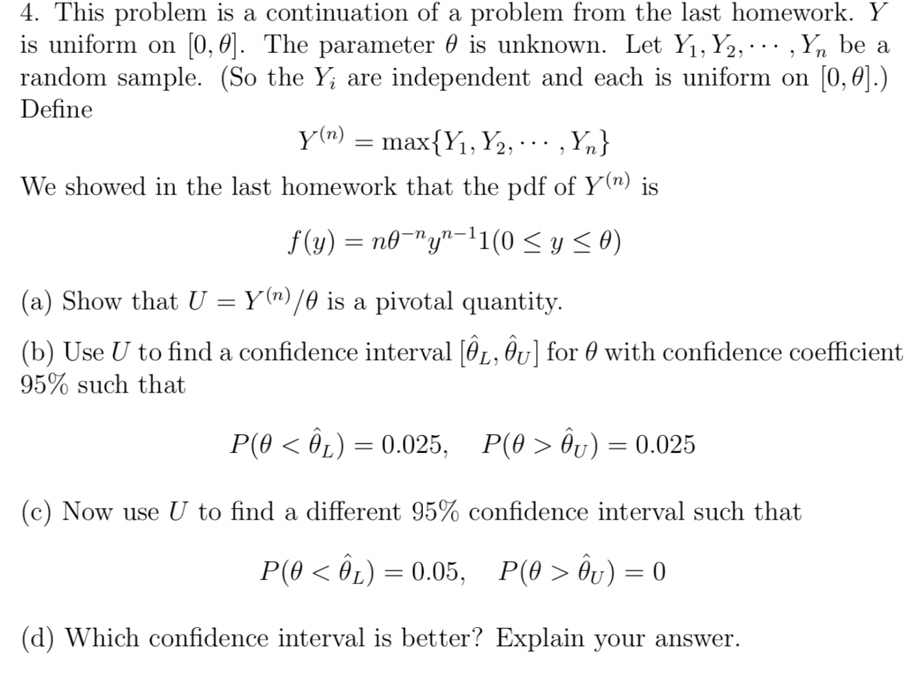 4. This problem is a continuation of a problem from | Chegg.com