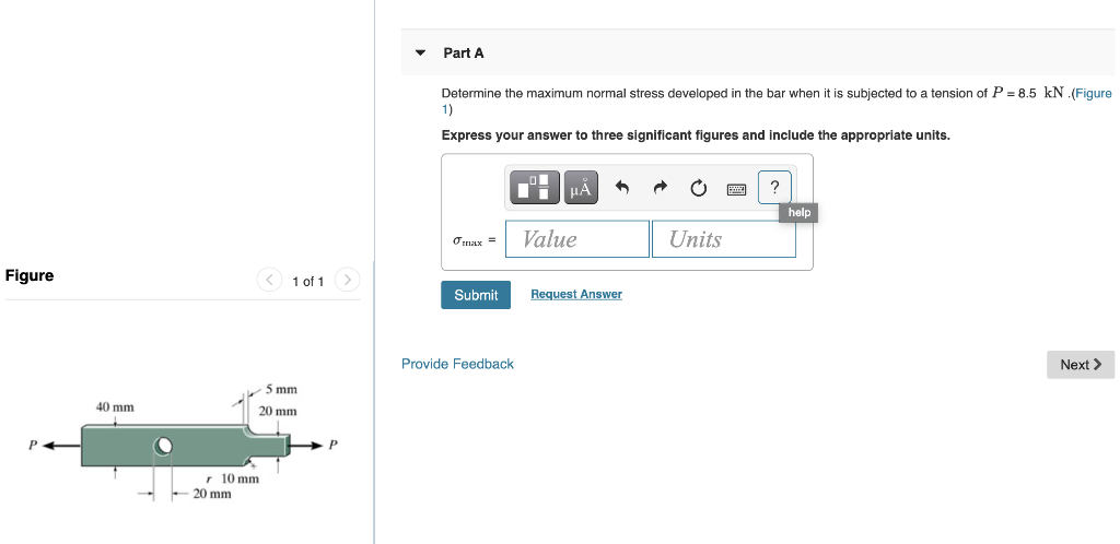 Solved Part A Determine the maximum normal stress developed | Chegg.com