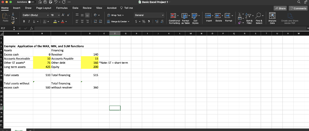 Make the following modifications to the spreadsheet | Chegg.com