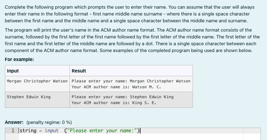 Solved Complete the following program which prompts the user | Chegg.com