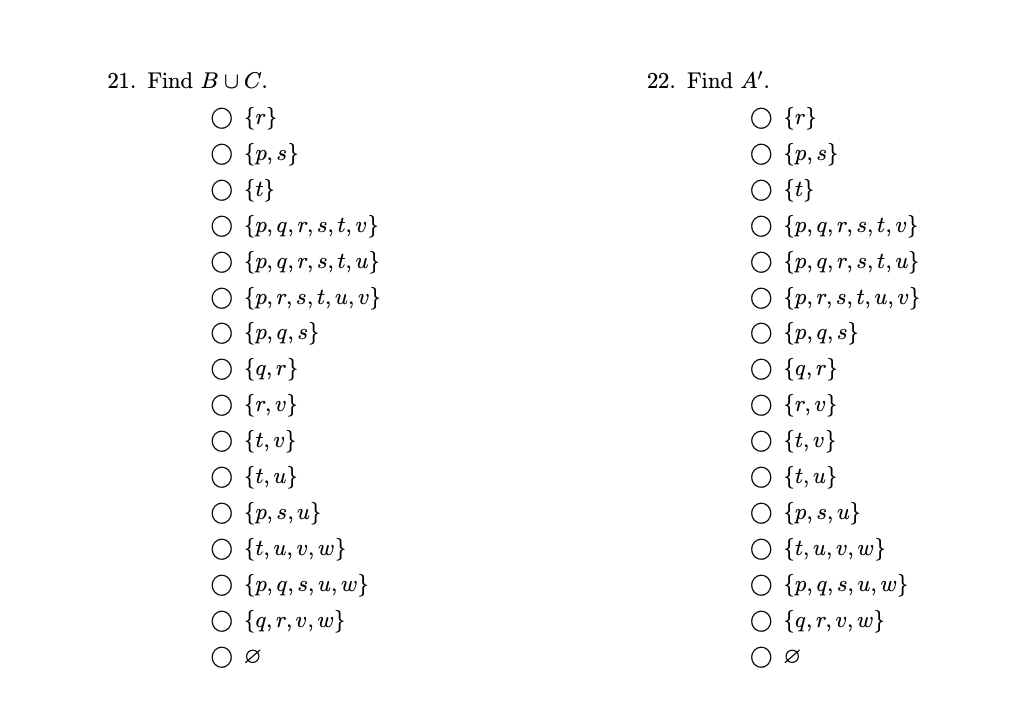 Solved October 1 Definitions 1 1 Set Operations Let Chegg Com