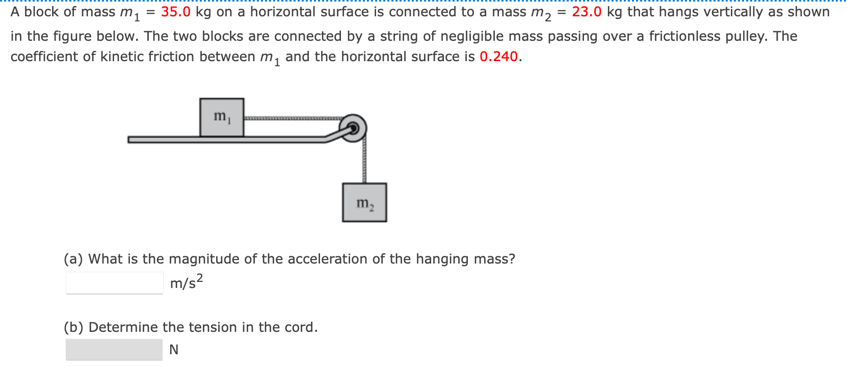 solved-a-block-of-mass-m1-35-0-kg-on-a-horizontal-surface-is-chegg