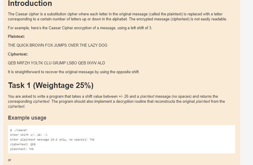 Introduction The Caesar cipher is a substitution | Chegg.com