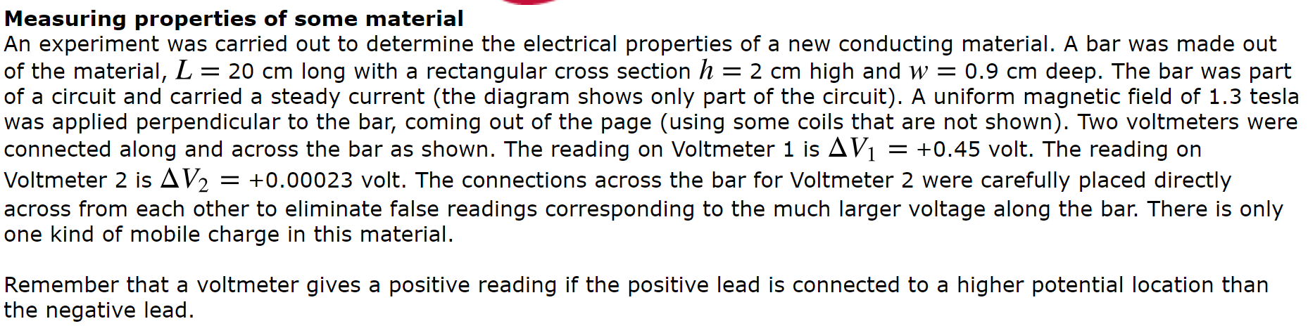 Solved Measuring properties of some material An experiment | Chegg.com