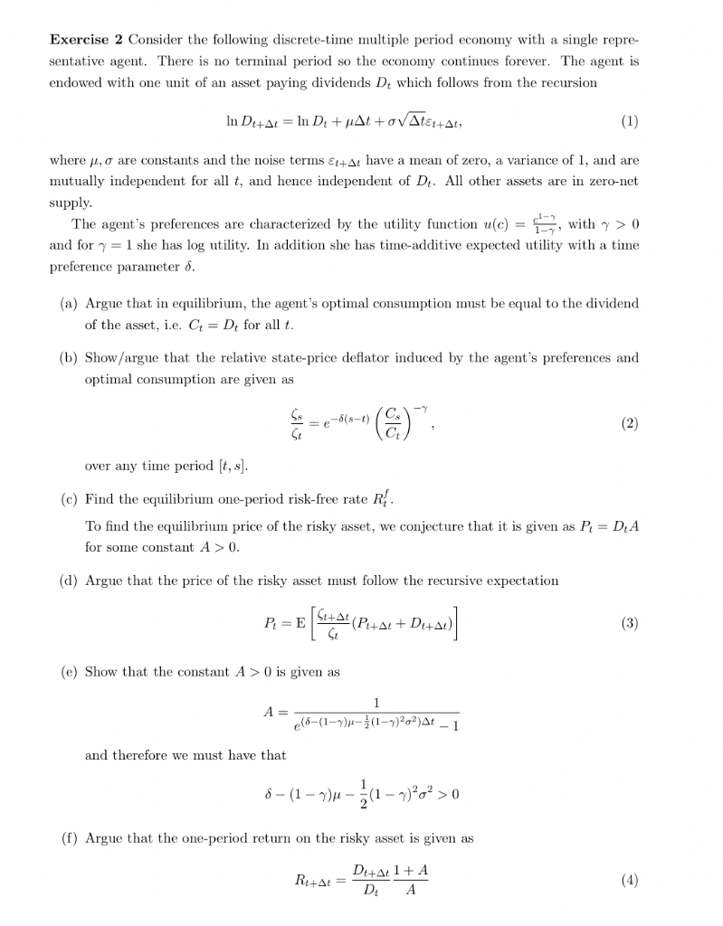 Solved Exercise 2 Consider the following discrete-time | Chegg.com