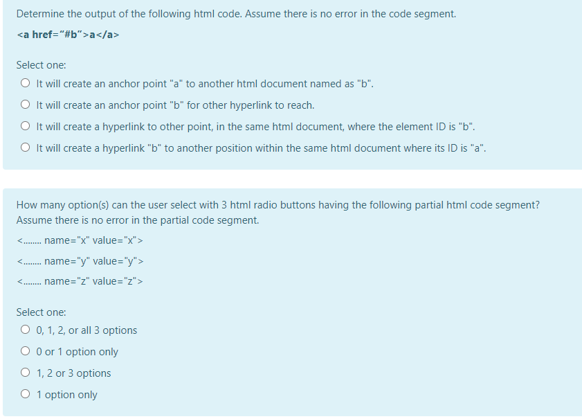 Solved Determine the output of the following html code. | Chegg.com