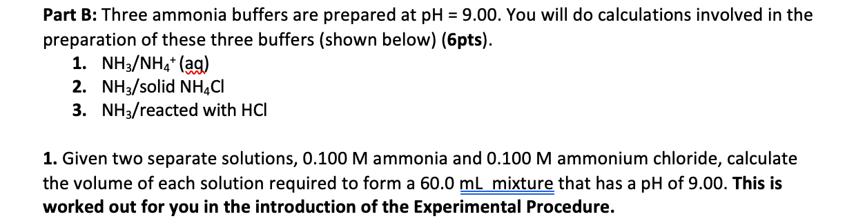 Experiment 4 Acids, Bases, And Buffers (#5) I. | Chegg.com