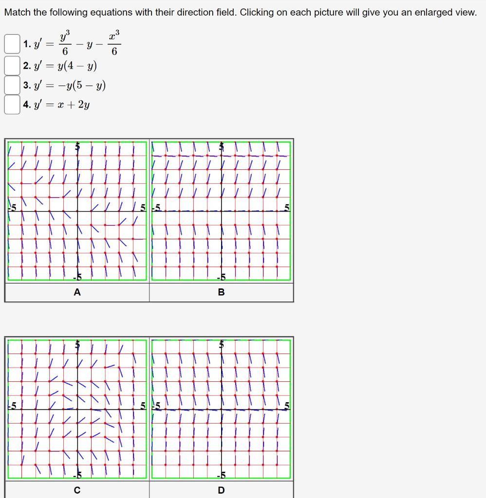 Solved Match the following equations with their direction | Chegg.com