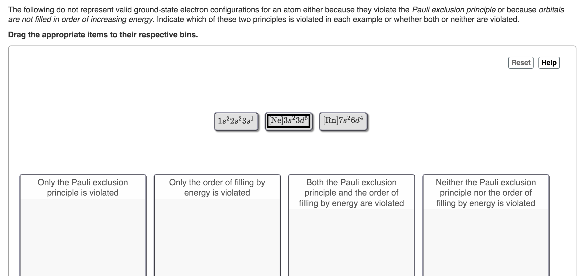 Solved The following do not represent valid ground-state | Chegg.com