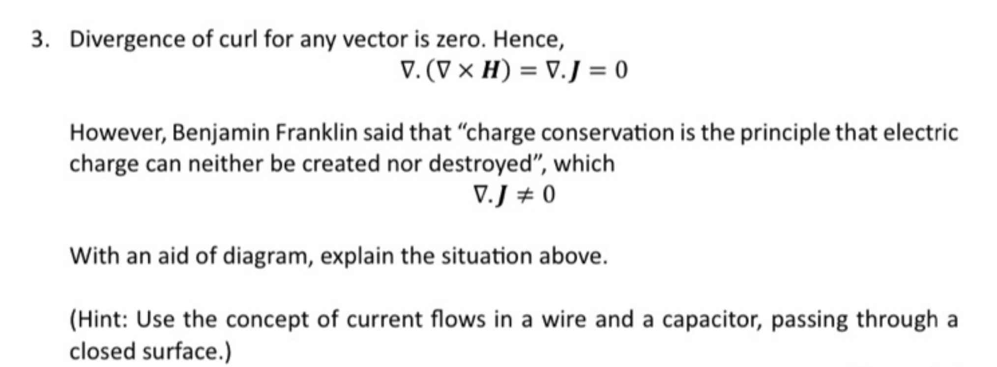 divergence of curl of a vector is zero proof
