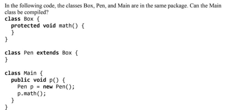 Solved In the following code, the classes Box, Pen, and Main | Chegg.com