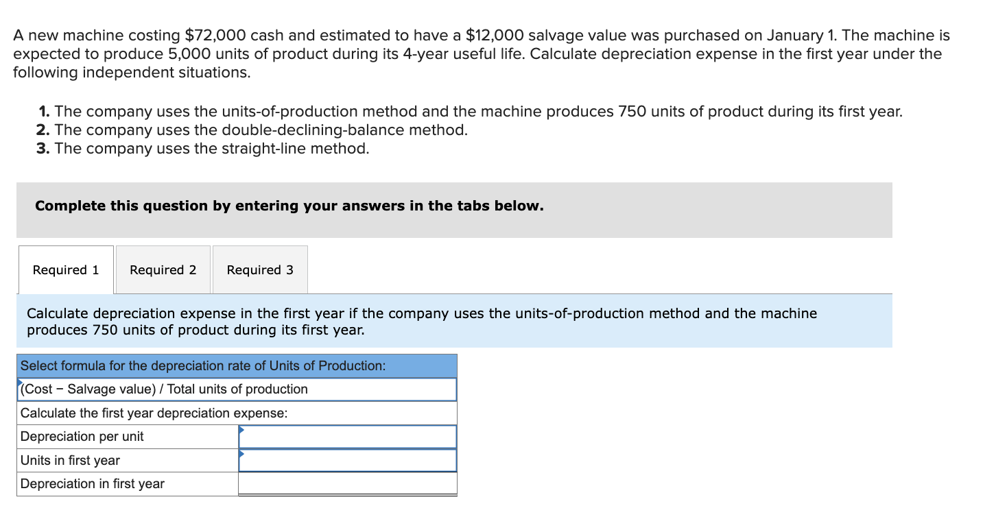 Solved A new machine costing $72,000 cash and estimated to | Chegg.com