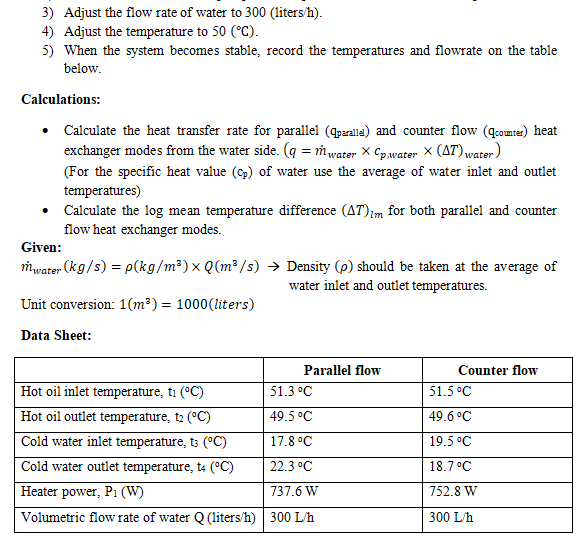 Solved It Is A Heat And Mass Transfer Laboratory | Chegg.com