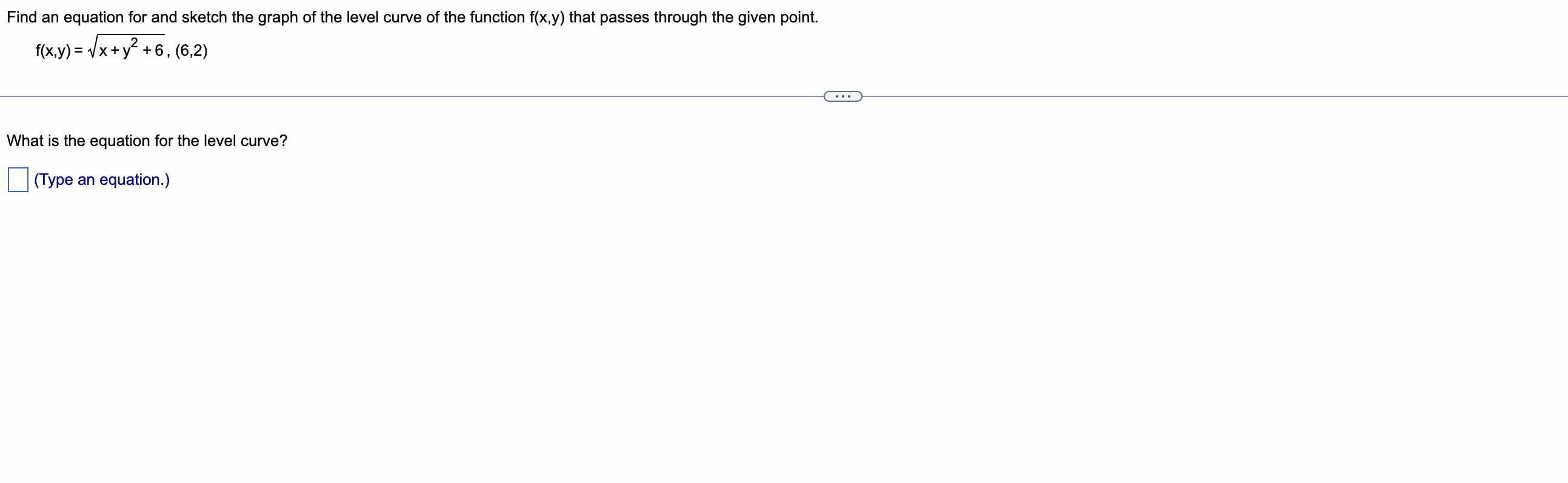 Solved f(x,y)=x+y2+6,(6,2) What is the equation for the | Chegg.com ...