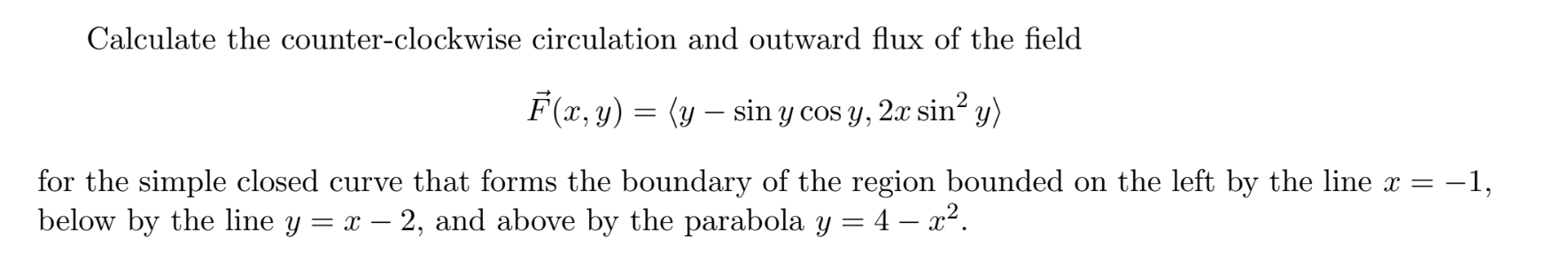 Solved Calculate the counter-clockwise circulation and | Chegg.com