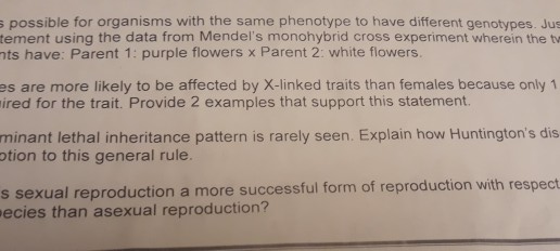 Solved s possible for organisms with the same phenotype to | Chegg.com
