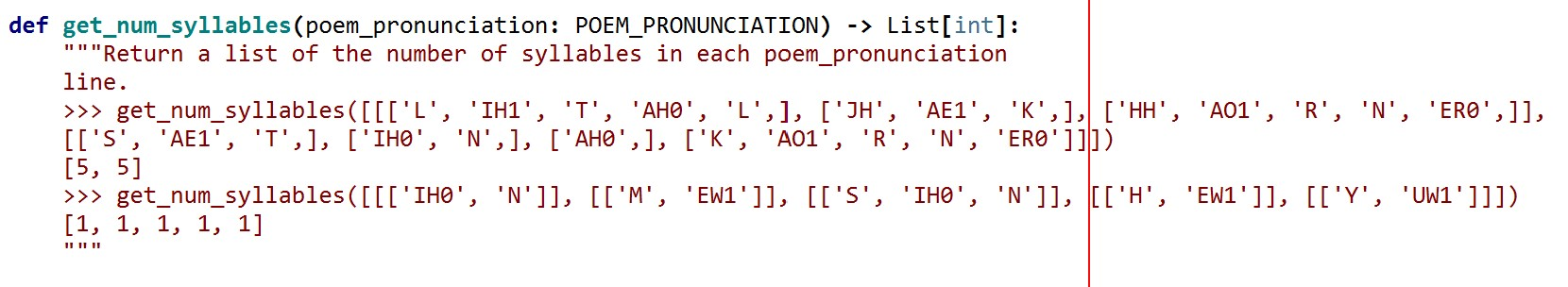 Solved The language is Python, POEM_PRONUNCIATION refers | Chegg.com