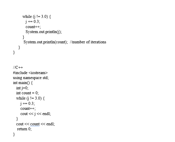 Solved 3. (8 points) The following two loops, one in Java | Chegg.com