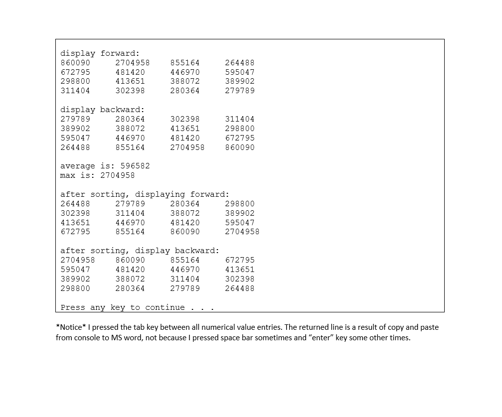 Solved Program Description: Statistics is a branch of | Chegg.com