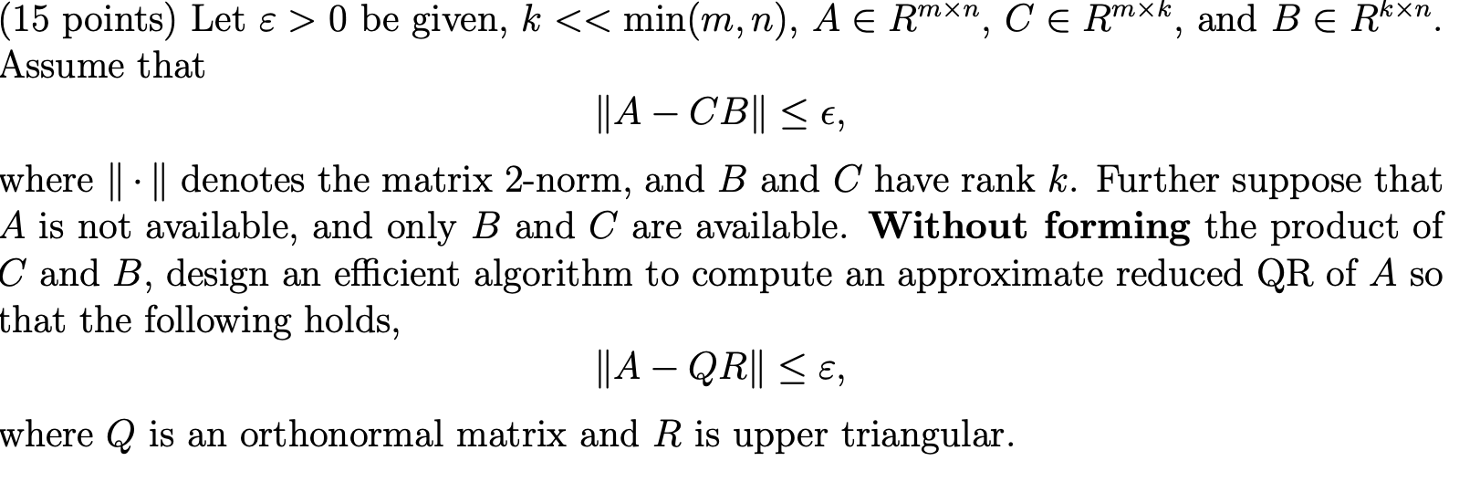 Solved > (15 points) Let ε > 0 be given, k