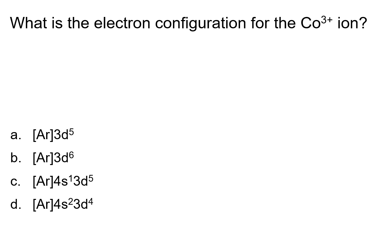 Solved Which of the following physical properties of the d