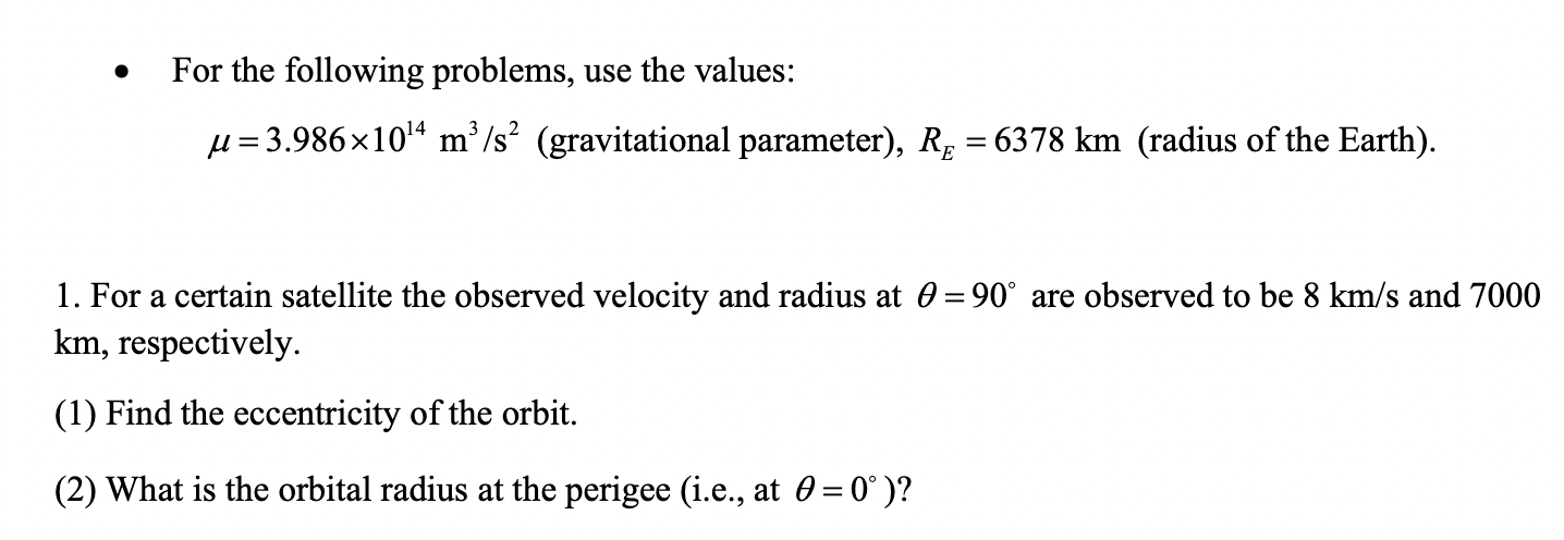 Solved For the following problems, use the values: u = | Chegg.com