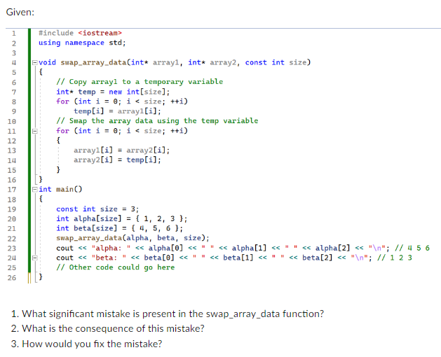 Given: \begin{tabular}{l|l|l|} \hline 1 & \#include