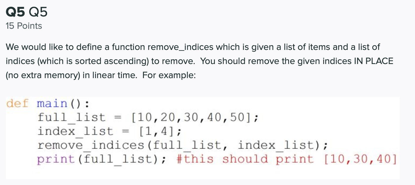 Solved Q5 Q5 15 Points We Would Like To Define A Function | Chegg.com