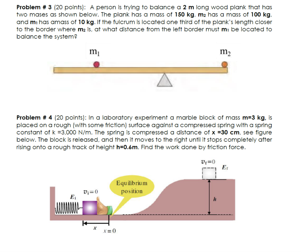 Solved Problem # 3 (20 points): A person is trying to | Chegg.com