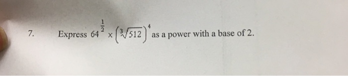 express 64 1 x as a power of 2