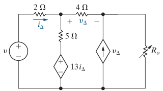 Solved The variable resistor Ro in the circuit in (Figure 1) | Chegg.com