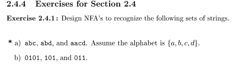 Solved 2 4 4 Exercises For Section 2 4 Exercise 2 4 1 Chegg Com