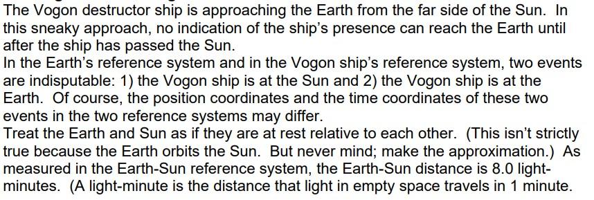 The Vogon destructor ship is approaching the Earth from the far side of the Sun. In this sneaky approach, no indication of th