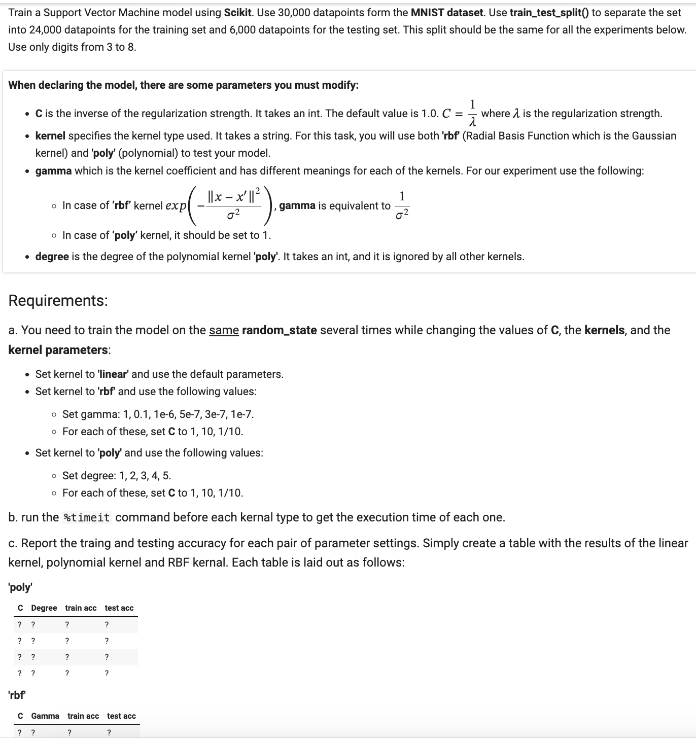 Solved Train A Support Vector Machine Model Using Scikit. | Chegg.com