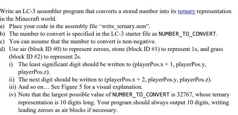 Solved Write an LC-3 assembler program that converts a | Chegg.com