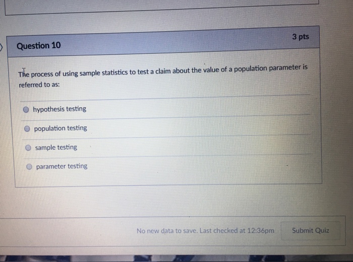 Solved The process of using sample statistics to test a | Chegg.com
