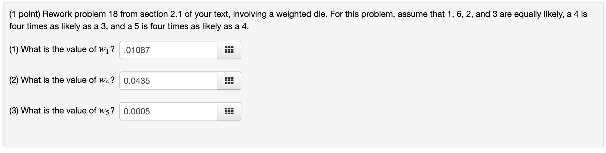 Solved (1 point) Rework problem 18 from section 2.1 of your | Chegg.com