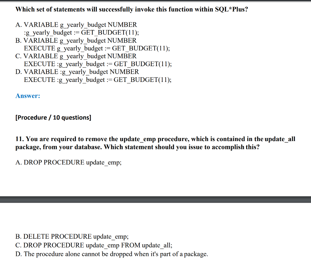 Solved 6. A stored function can be invoked in many different | Chegg.com