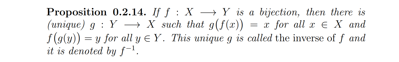 Solved Prove that g is unique, and is indeed the inverse of | Chegg.com