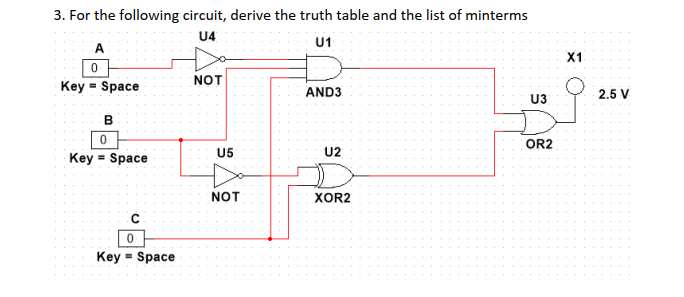 Solved 3. For the following circuit, derive the truth table | Chegg.com