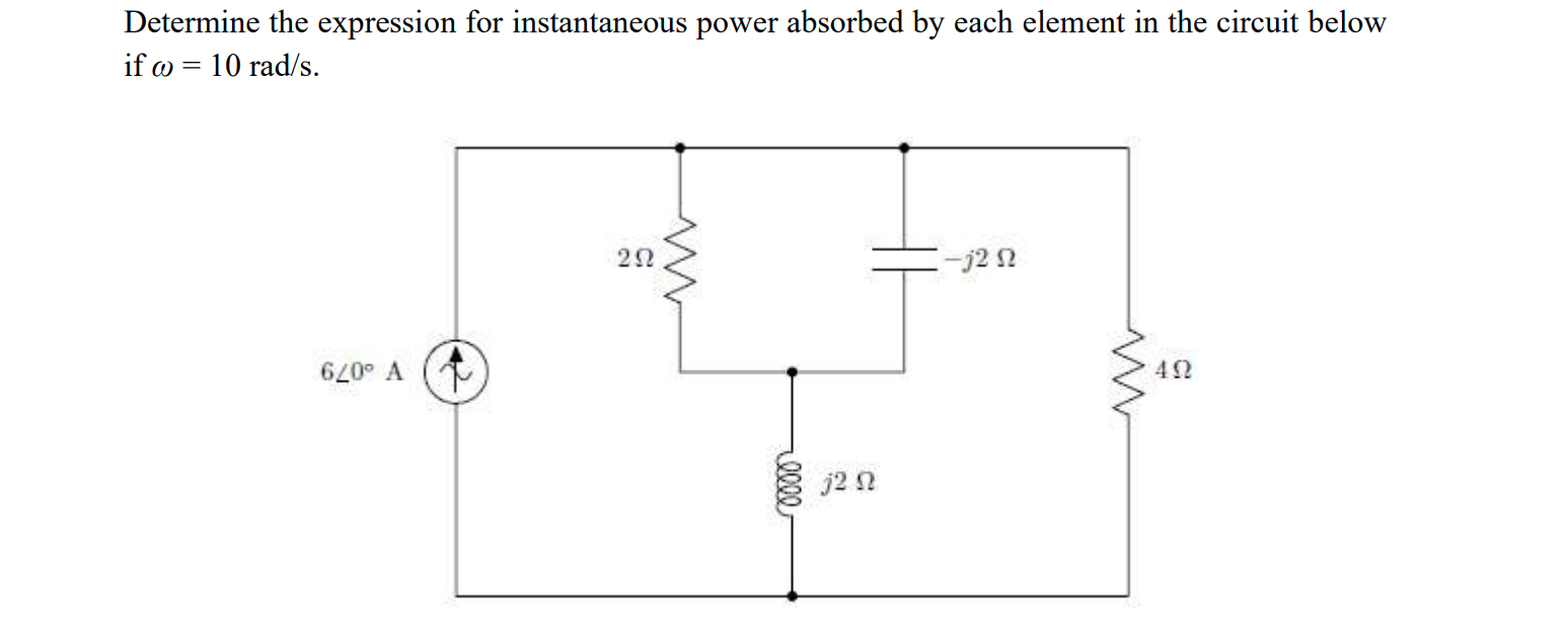 Solved Determine the expression for instantaneous power | Chegg.com