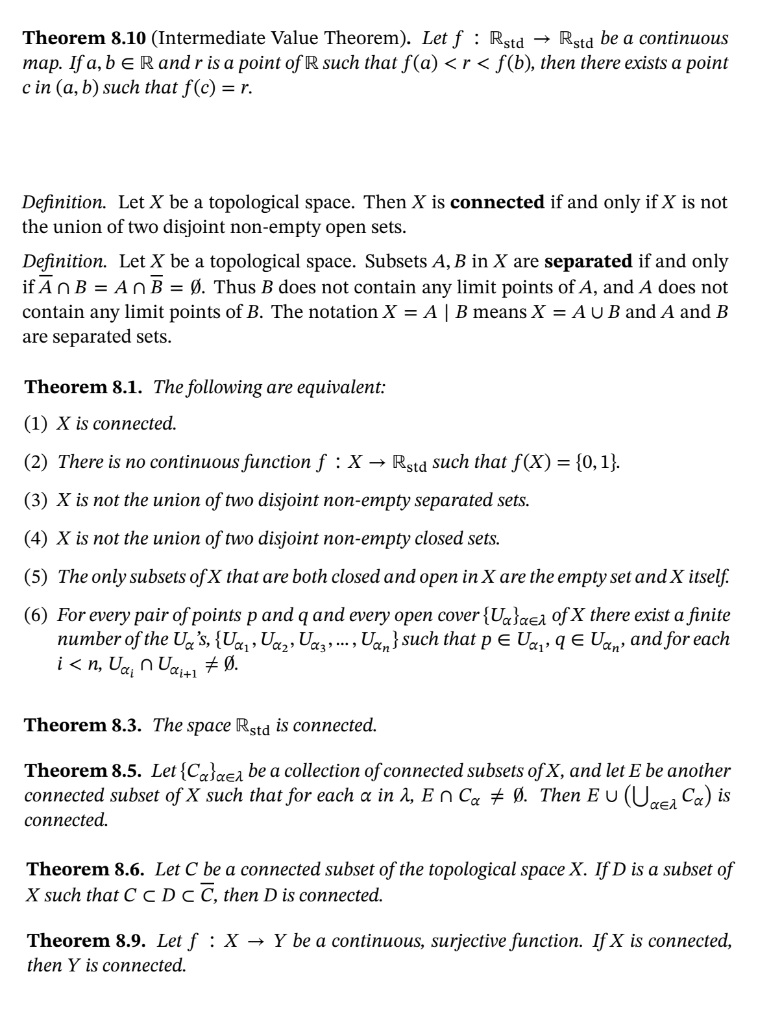 Solved Theorem 8 10 Intermediate Value Theorem Let F Chegg Com