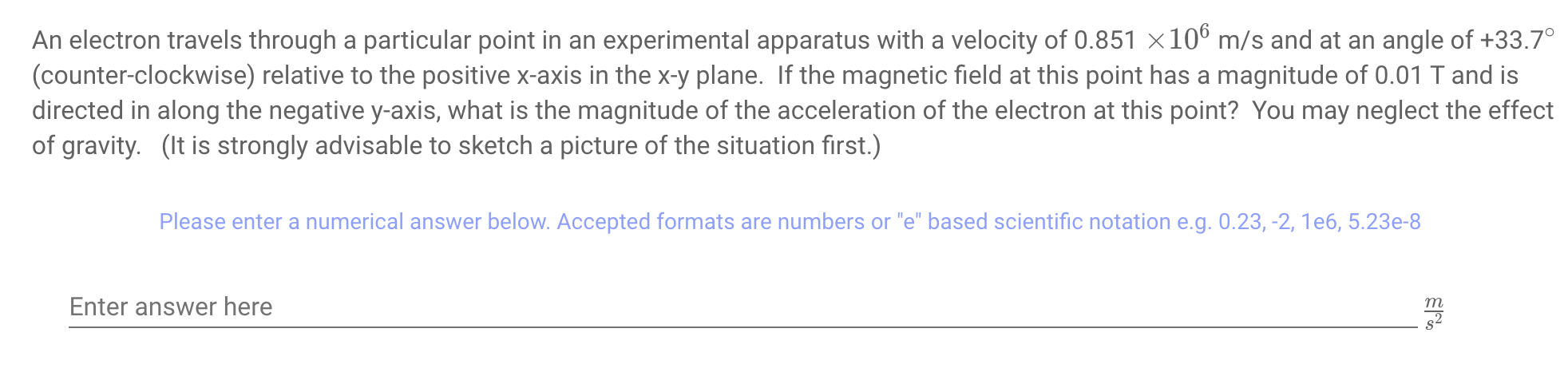 Solved An electron travels through a particular point in an | Chegg.com