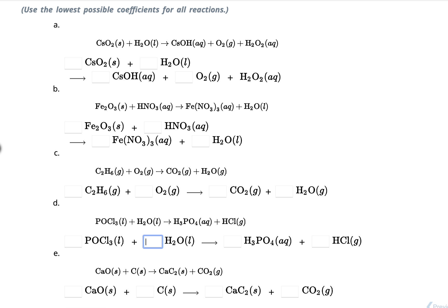 Solved (Use the lowest possible coefficients for all | Chegg.com